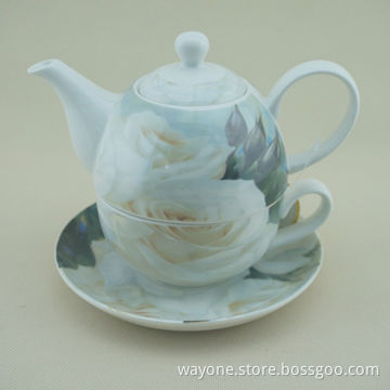 Classic Nice China Tea Pot Set, Suitable for Gift Purposes, Made of Porcelain